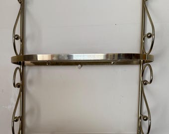 Vintage Gold Tone Double Wall Shelf