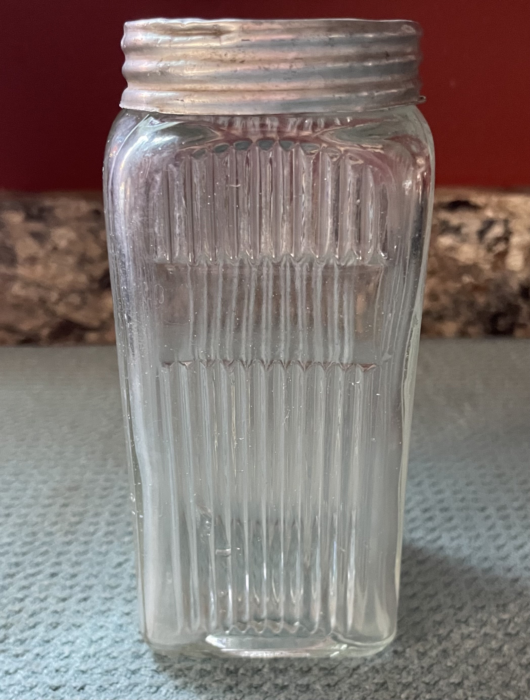 Clear Green or Blue COLONIAL Style Glass Spice Jar with Lid - Hoosier,  Sellers