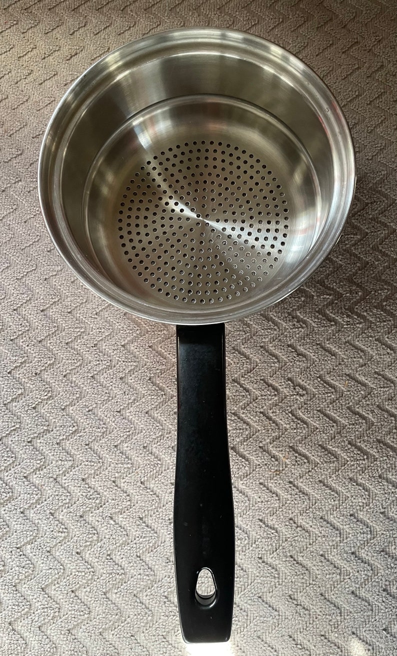 Vintage Stainless Steel Strainer Pan - Etsy