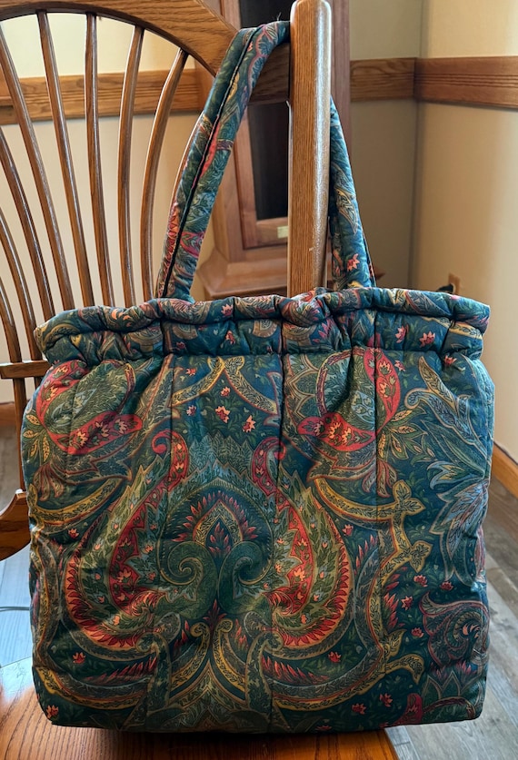 Tote Folks Paisley Fabric Large Tote Bag - AS IS