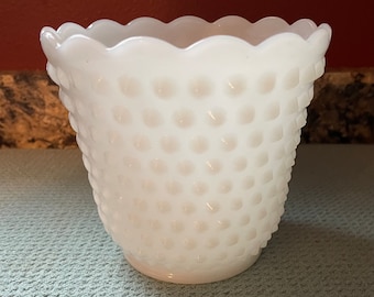 ファイヤーキング コンテナー Fire King Container, Anchor Hocking, Hobnail Milk Glass