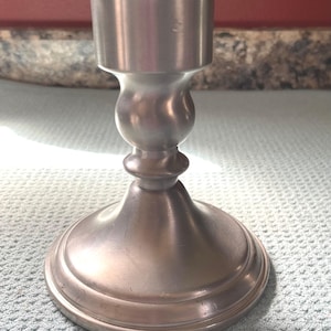 Vintage Web Pewter Weighted Candlestick Holder