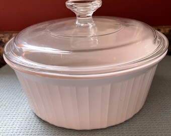 Vintage Corning Ware French White 1/2 Liter Casserole F-1-B