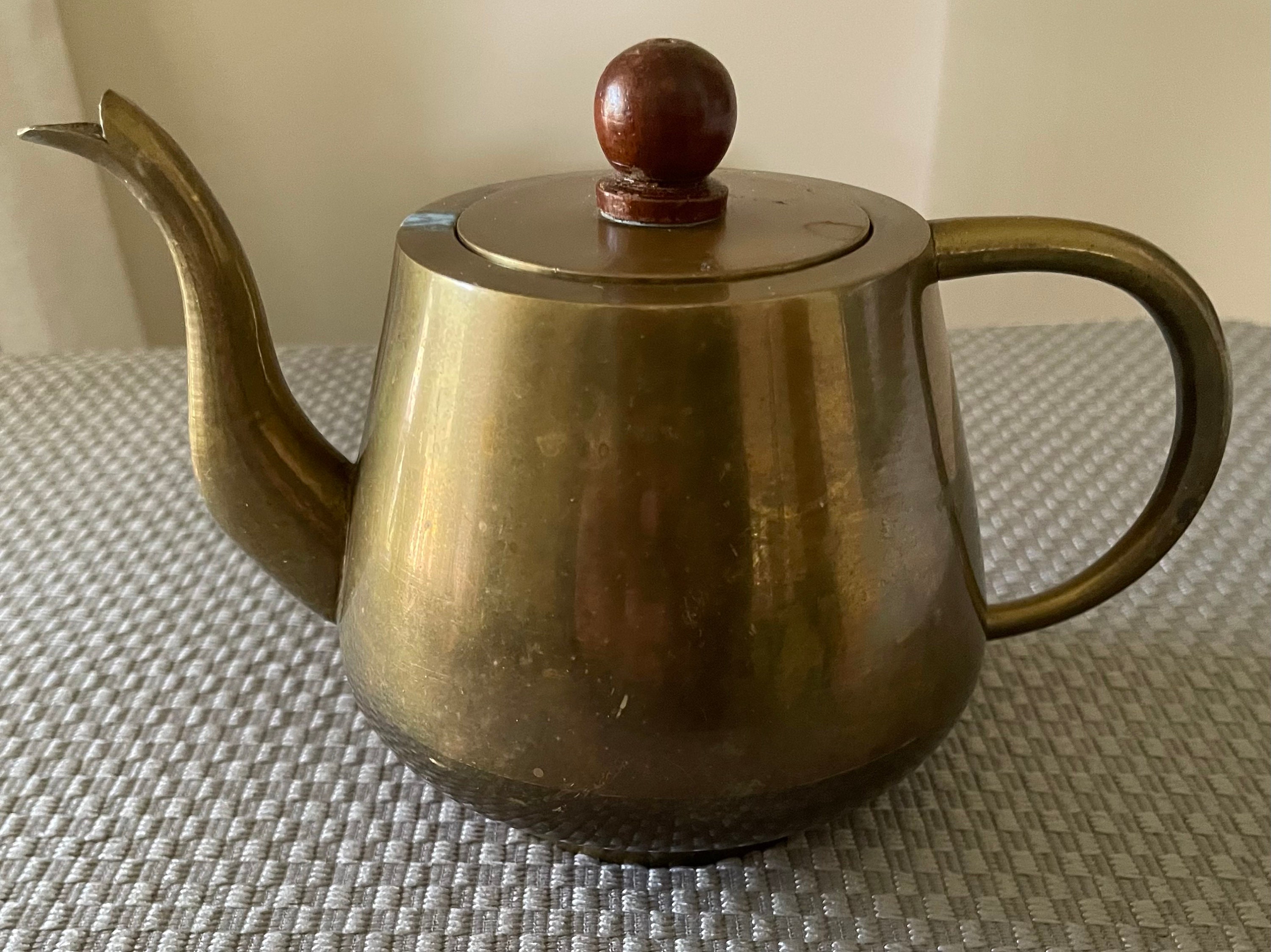 Antique Brass Teapot - Etsy