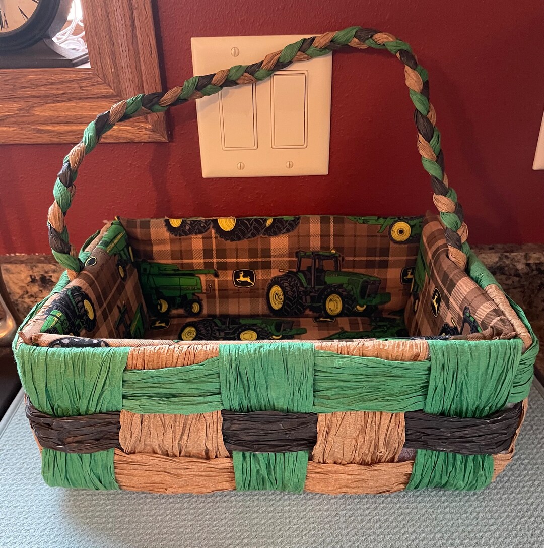 Homemade John Deere Theme Basket Etsy