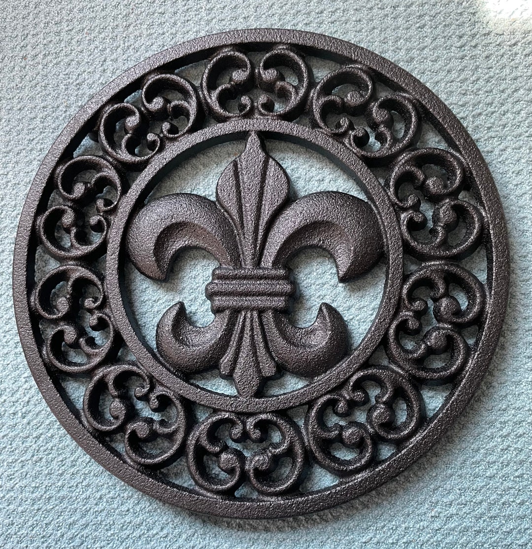 Cast Iron Fleur De Lis Design Trivets 2 Available - Etsy