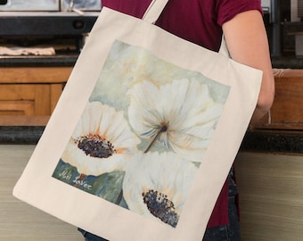 Tote Bag, Canvas Tote Bag, Aesthetic Tote, Shoulder Bag, Cotton Tote Bag, Floral Bag, Shopping Bag, Art Tote Bag, Artsy Tote