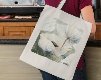 Tote Bag, Aesthetic Tote, Canvas Tote Bag, Shoulder Bag, Cotton Tote Bag, Floral Bag, Shopping Bag, Art Tote Bag, Artsy Tote,