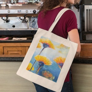 Sac fourre-tout, Sac fourre-tout en toile, Sac à bandoulière, Sac fourre-tout en coton, Sac à fleurs, Sac à provisions, Sac fourre-tout esthétique, Sac fourre-tout art coloré