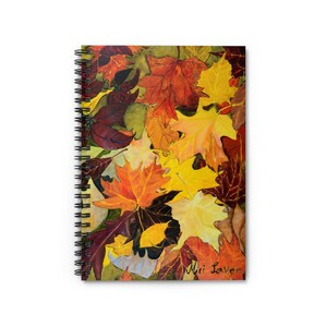 Botanical Notebook, Leaves Notebook, Spiral Notebook, Ruled Line Notebook, Notebook Journal, Fall Leaves Notebook, Fall Gift, Autumn Gift image 3