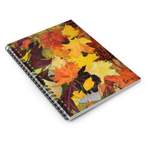 Botanical Notebook, Leaves Notebook, Spiral Notebook, Ruled Line Notebook, Notebook Journal, Fall Leaves Notebook, Fall Gift, Autumn Gift image 4