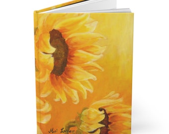 Inbunden journal, Linjerad journal, Anteckningsbok, Present till solrosälskare, Solrosjournal, A5-journal