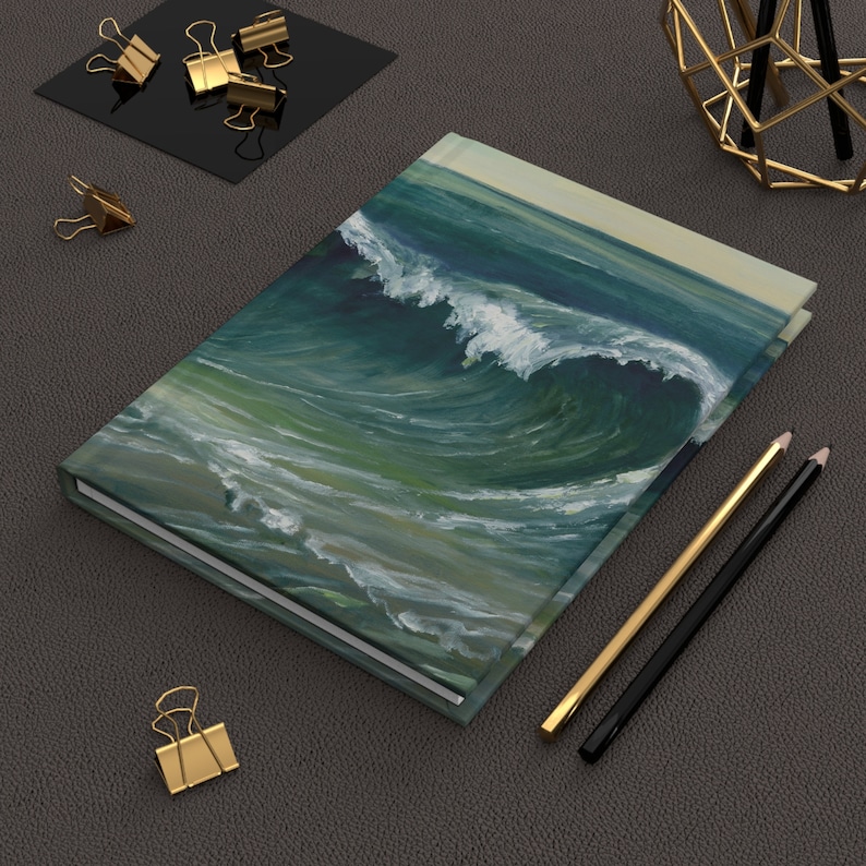 Hardcover Journal, Notebook Journal, Lined Journal, Hardcover Notebook, Sea Gift, Seascape Journal, Diary Journal, A5 Journal, Ocean Journal image 6