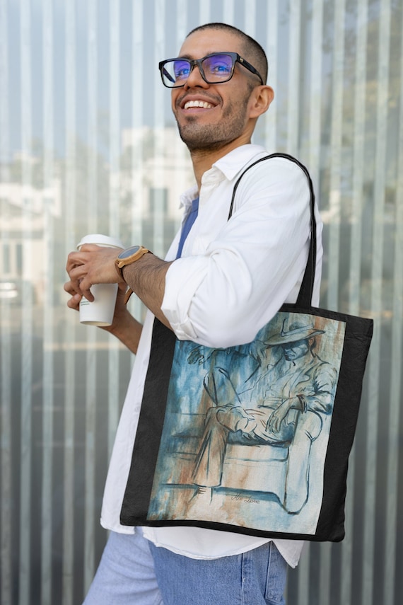 Tote Bag Masculine Style Tote Bag for Men Women Mans Tote Bag Gift for Him Shoulder Bag Black Tote Bag Artsy Tote Bag Art Tote Bag Etsy UK