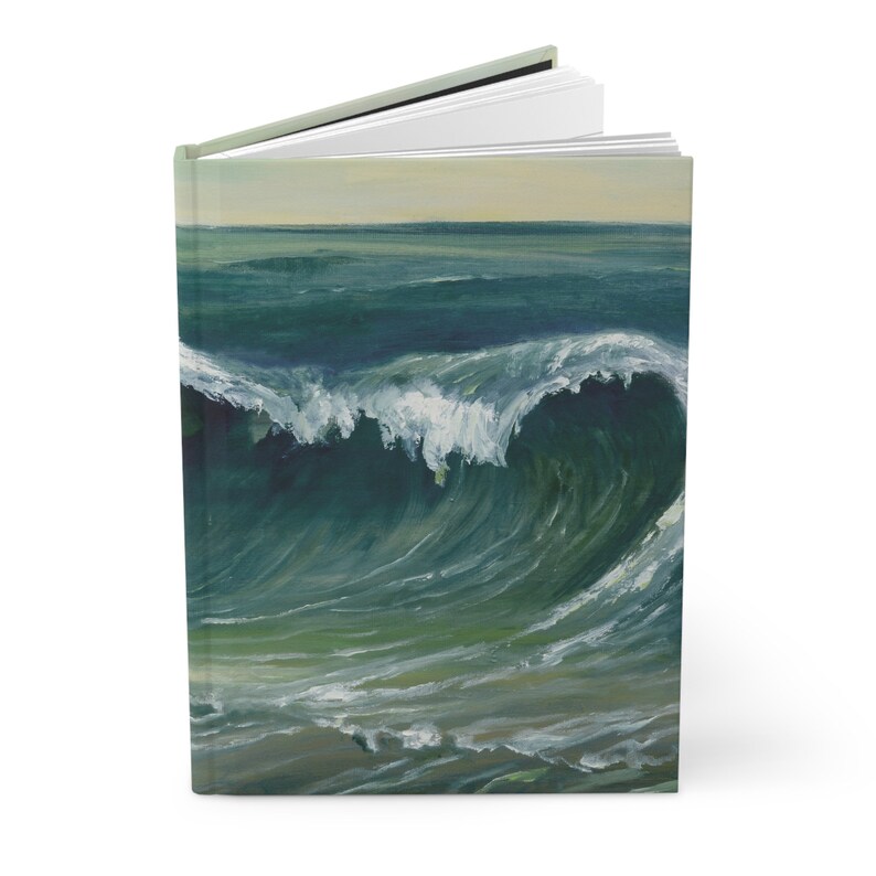 Hardcover Journal, Notebook Journal, Lined Journal, Hardcover Notebook, Sea Gift, Seascape Journal, Diary Journal, A5 Journal, Ocean Journal image 4