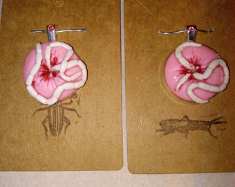 Tapeworm butthole pendant, parasite, tapeworms, buttholes, OOAK, butthole jewelry, tapeworm jewelry