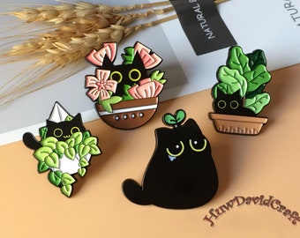 Cute Black Cat enamel pin soft enamel pin cute enamel pins lapel pin enamel pin set for backpacks jeans birthday gift for her him