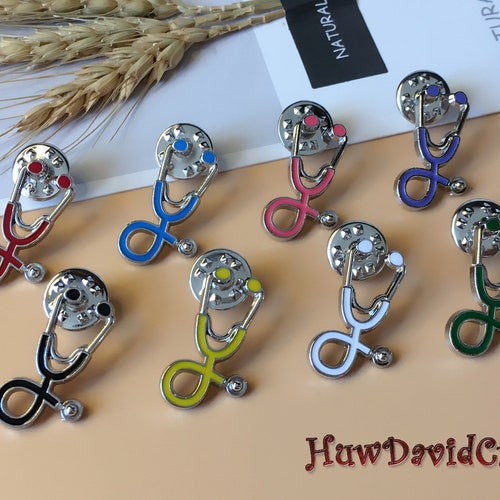 Stethoscope Enamel Pin Medical Pins Badge for Doctors Nurses Etsy