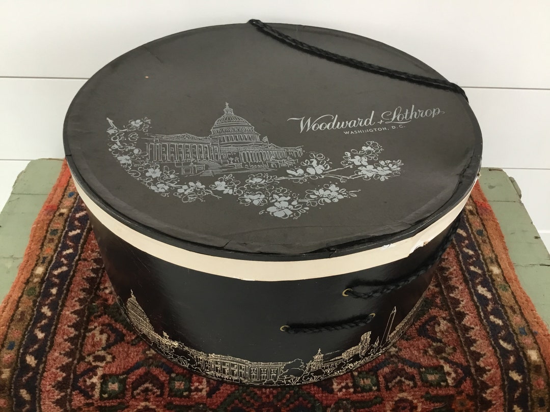 Vintage Woodward & Lothrop Hat Box Featuring Washington DC Etsy