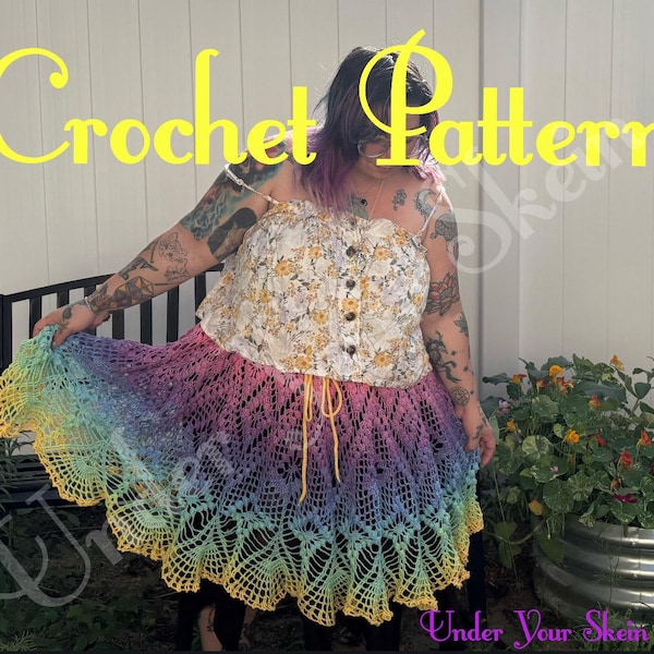 Gothic Grace Crochet Pattern – Made To Measure Skirt or Poncho (PDF Pattern)