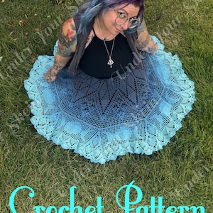 Faelace Moon Crochet Skirt Pattern, Made to Measure & Size Inclusive, Flowy Lace Skirt PDF