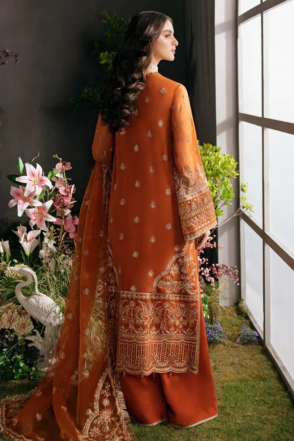 Mustard Yellow & Multi Color Janet Floral Embroidered Suit Set