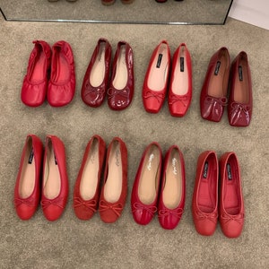 Leather ballet pumps Etsy M xico