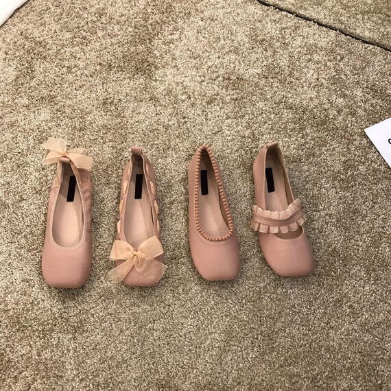 bright pink flat shoes