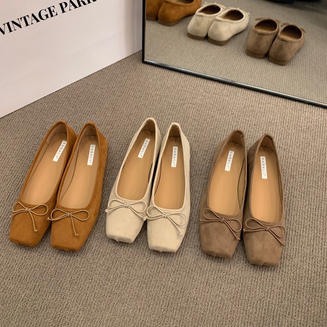 suede ballet shoes