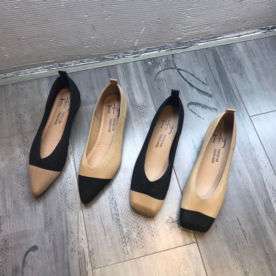 Women Low Heel Flats Women Vintage Shoes Women Round Toe - Etsy