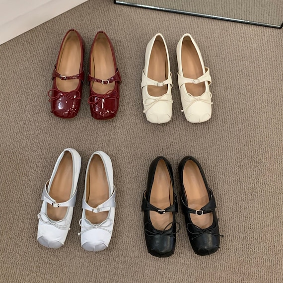 Women Ballet Flats Women Vintage Shoes Women Square Toe -  Finland