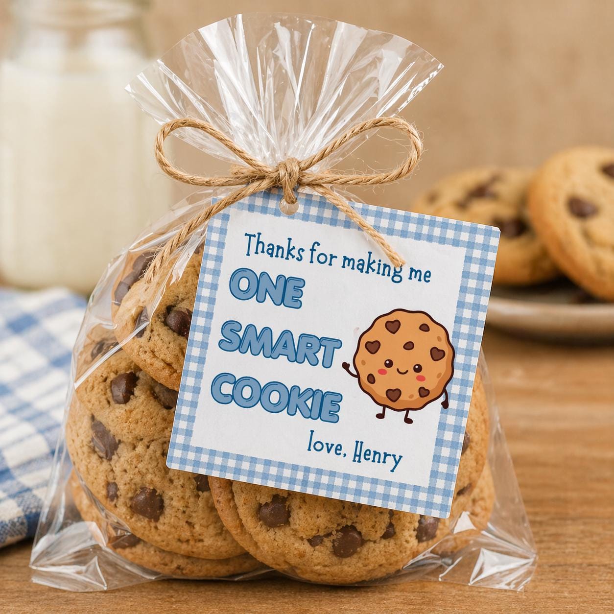 Editable Teacher Gift Tag Template | Thanks for Making Me One Smart ...