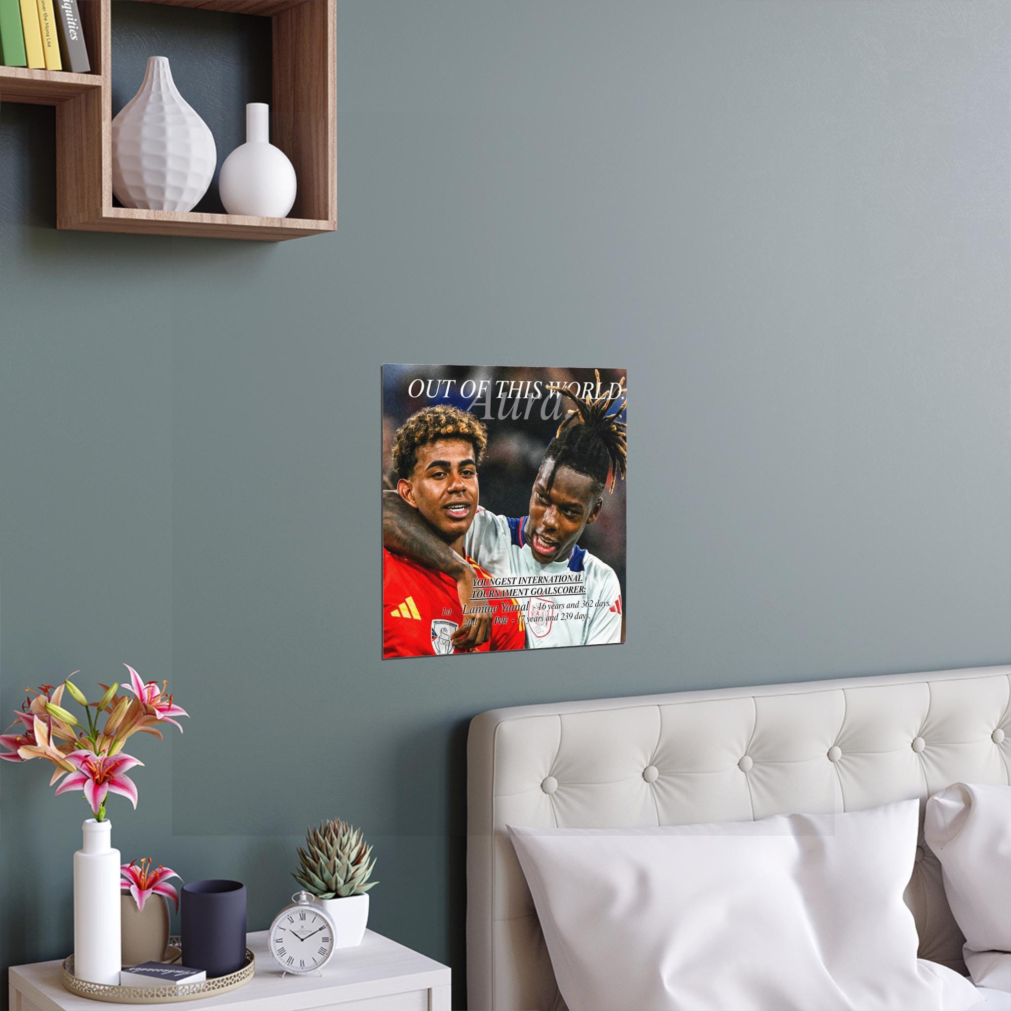 Lamine Yamal Leinwand Poster 30x45 Cm - Fußball Dekoration Für Schlafzimmer & Wohnzimmer