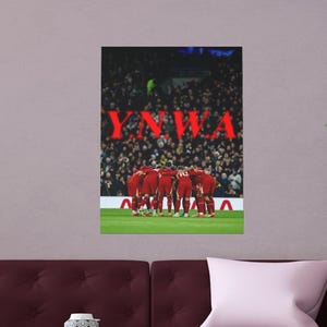 Liverpool F.C team huddle Posters