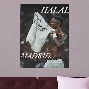 Vini Jr Real Madrid Champions League Hattrick Posters