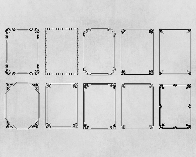 75 Frame Svg Bundle Rectangle Frames Svg Digital Download Etsy UK