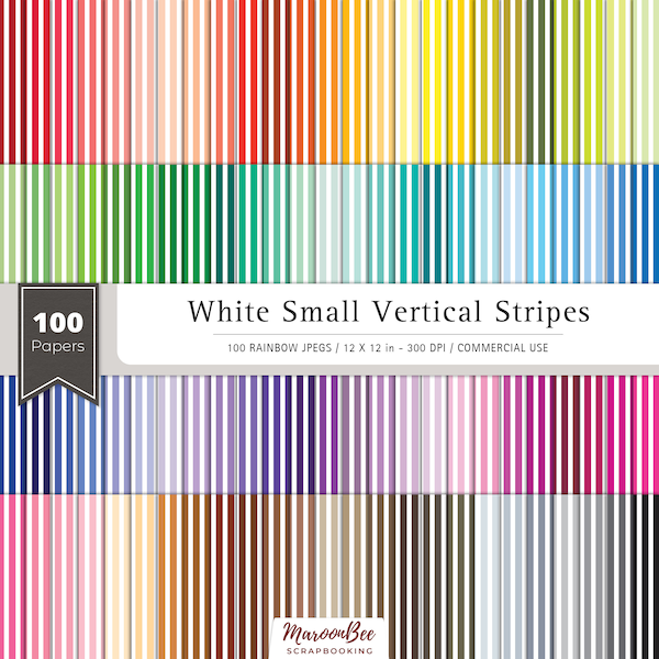 Papier de scrapbooking numérique en vrac à petites rayures verticales blanches, Etsy Digital Paper, Esty Digital Scrapbook, Scrapbook Paper, Scrap Paper pas cher