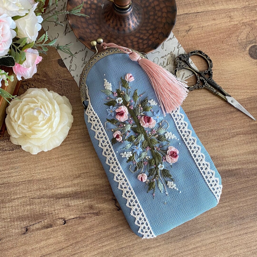 Multicolor - Gamcha Fabric Hand Embroidered Spectacle Case main image 0
