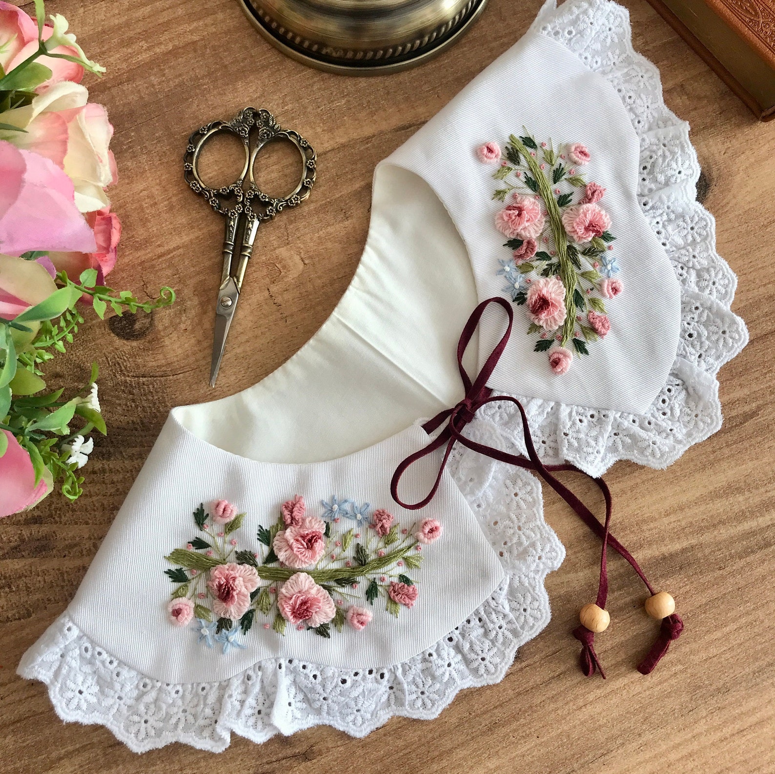 Peter Pan Collar with Embroidery