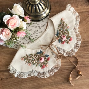 Embroidered peterpan collar ,detachable collar, embroidered collar,peter pan collar, vintage collar