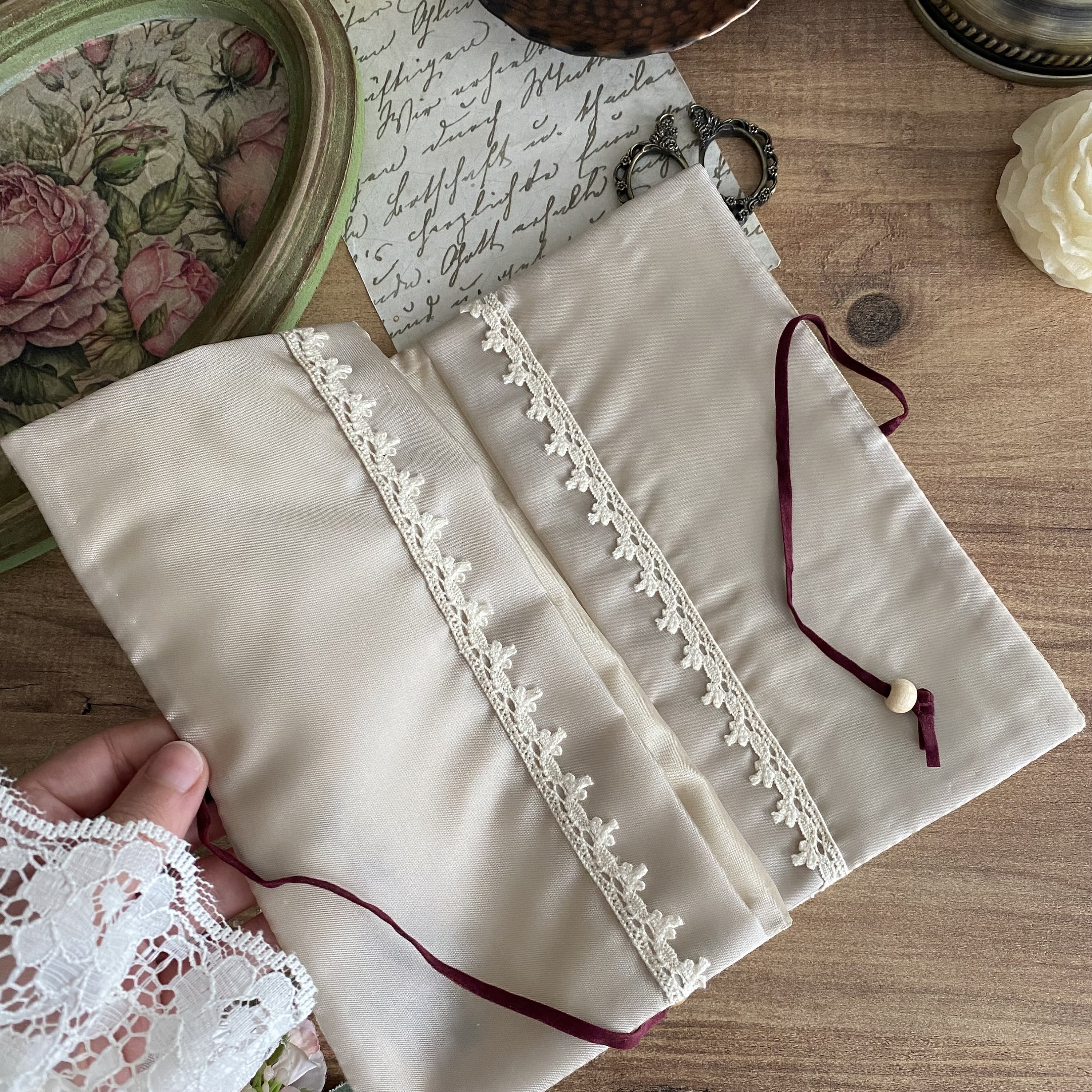 Initials A Book Sleeve With Zippe, Monogammed Gifts Fo