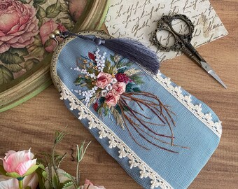 Embroidered Glasses Case - Glasses Holder - Organizer - Pencil Case - Embroidered Organizer - Embroidered Pencil Case - Glasses Pouch