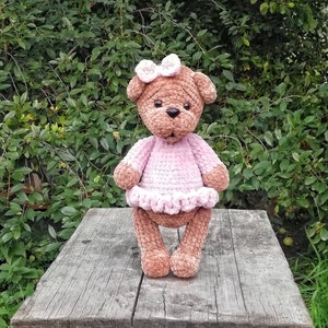Amigurumi pattern teddy bear, Crochet bear pattern, Crochet patterns, Crochet animals, Plush amigurumi, Pdf tutorial, Crochet doll pattern