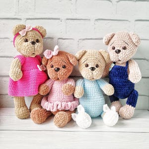Crochet patterns, Amigurumi pattern teddy bear, Crochet animals, Pdf tutorial, Plush amigurumi, Crochet doll pattern