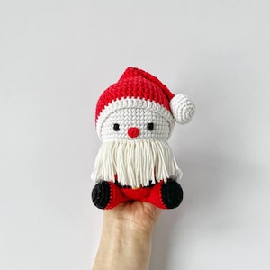 Amigurumi pattern Santa Claus, Crochet santa claus pattern, Crochet Christmas patterns toys, Christmas gift decor decorations, tree toy doll
