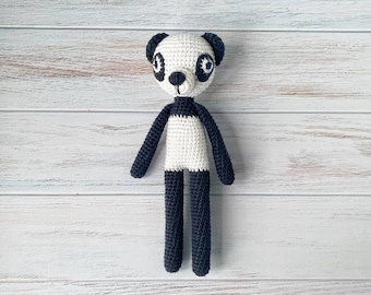 Crochet panda pattern, Amigurumi pattern panda, Crochet animals, Stuffed animal, Crochet doll pattern, Pdf tutorial, Crochet pattern toy