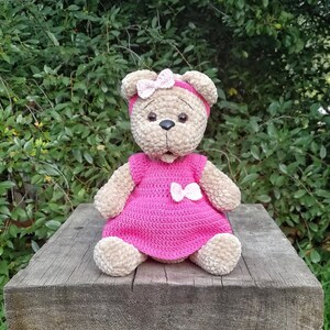 Amigurumi pattern teddy bear, Crochet bear pattern, Crochet animals, Crochet patterns, Plush amigurumi, Pdf tutorial, Crochet pattern toy