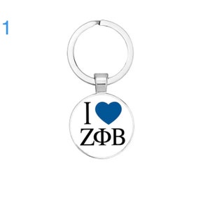 Zeta Phi Beta inspired keychain