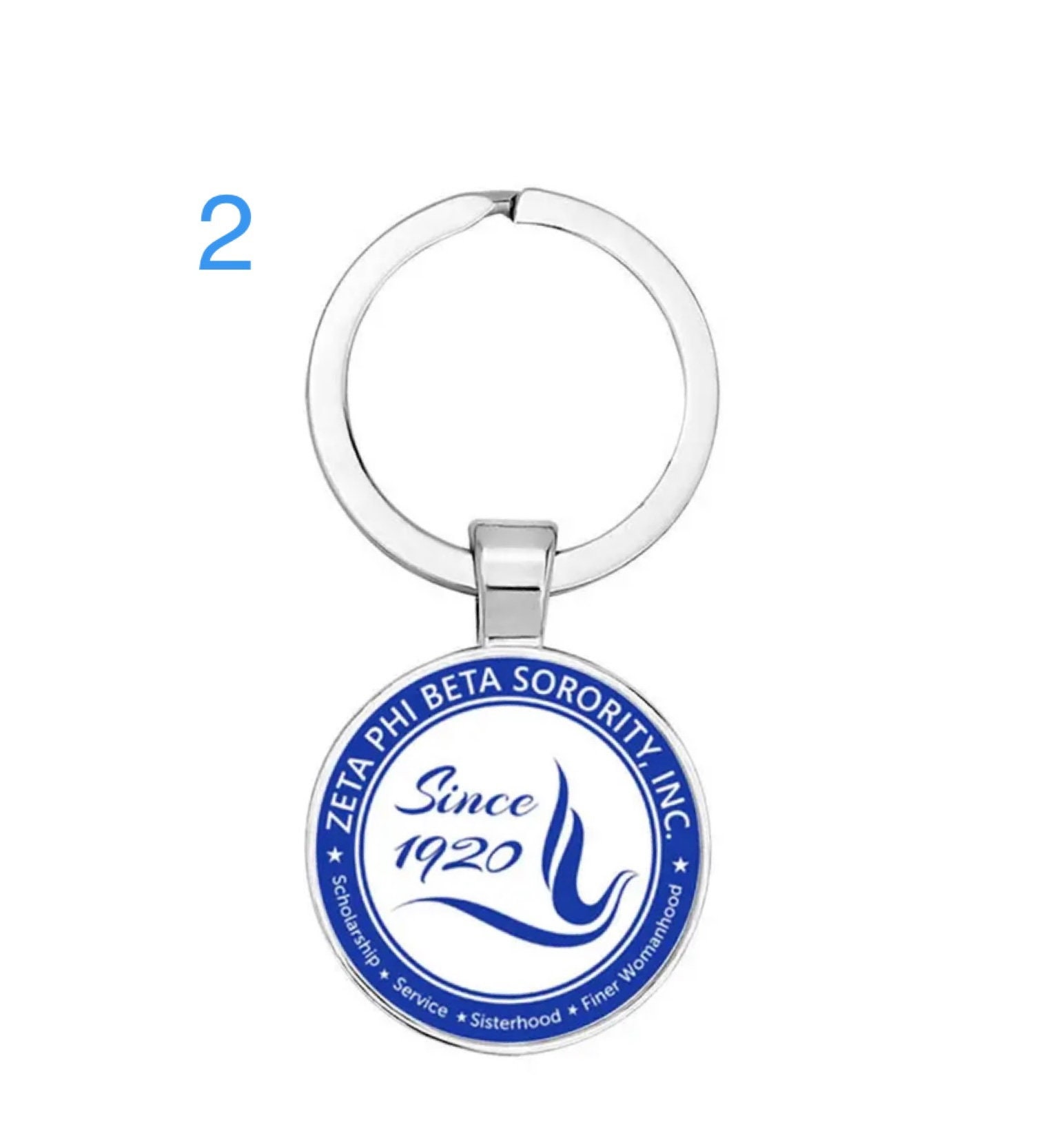 Zeta Phi Beta Inspired Keychain - Etsy