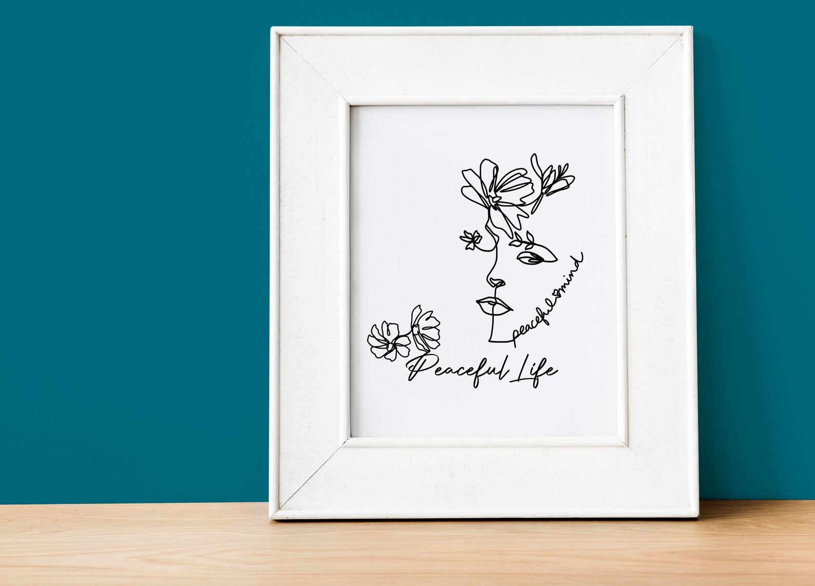 Face Lineart Svg Line Art Svg Minimalist Svg Flower Svg - Etsy